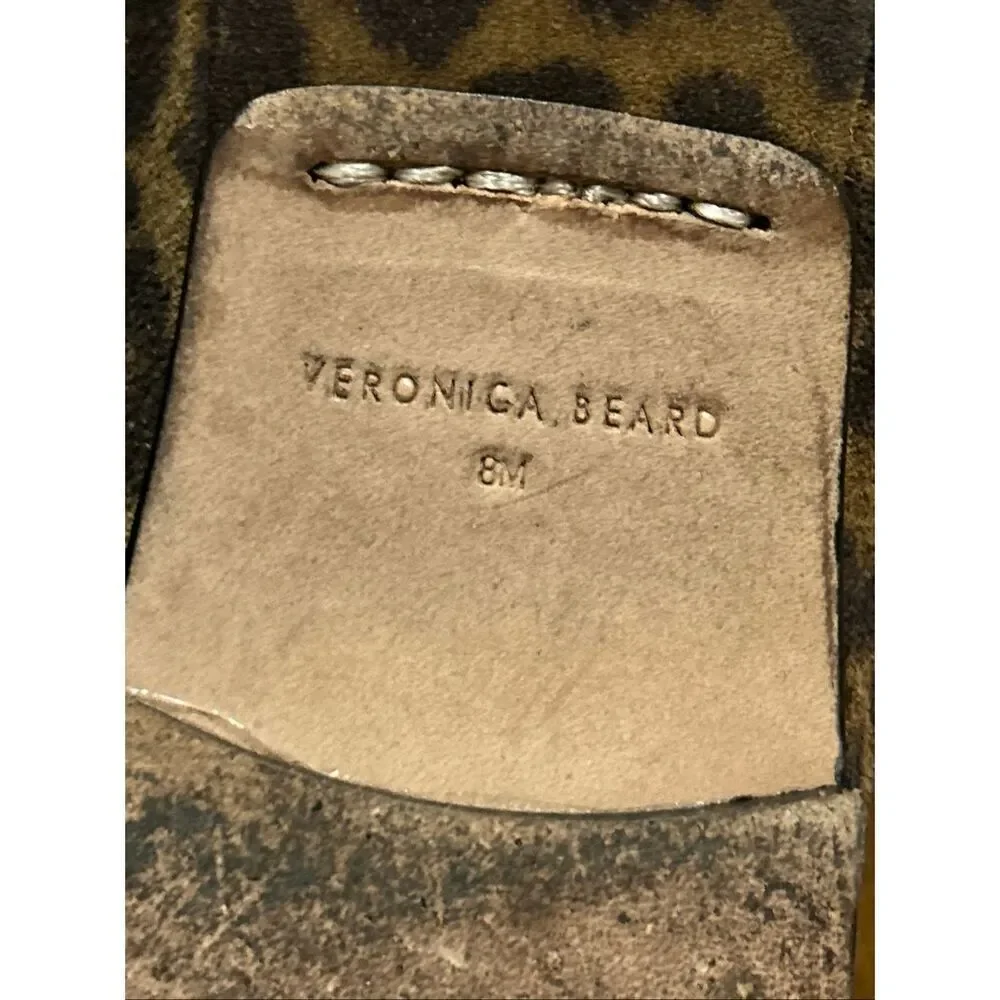 Veronica Beard Champlain Suede Chain Leopard Loafers Size 8M
